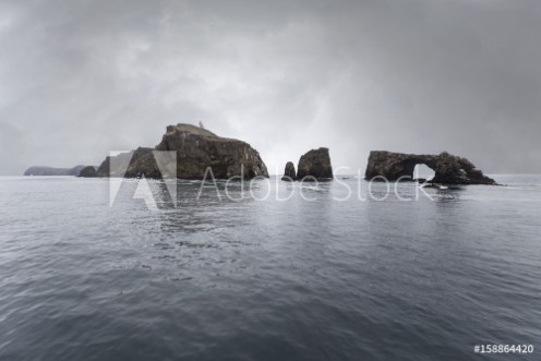 Picture of Anacapa Island California with Storm Sky